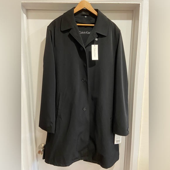 Calvin Klein Men’s Park Trench/Raincoat-42XL in Black- BRAND NEW, NEVER WORN - Picture 2 of 10